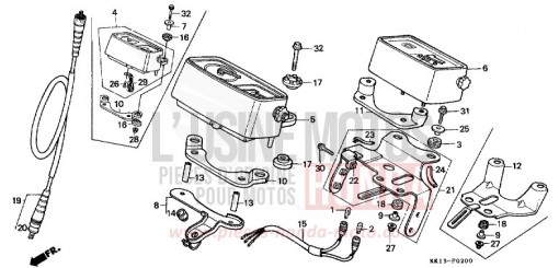 COMPTEUR DE VITESSE XR250RM de 1991